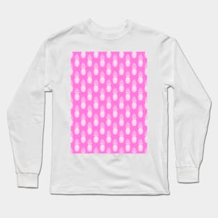 Pink Polka Dots Pineapple Long Sleeve T-Shirt